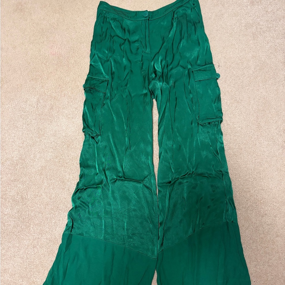 Urban Outfitters silk green pants